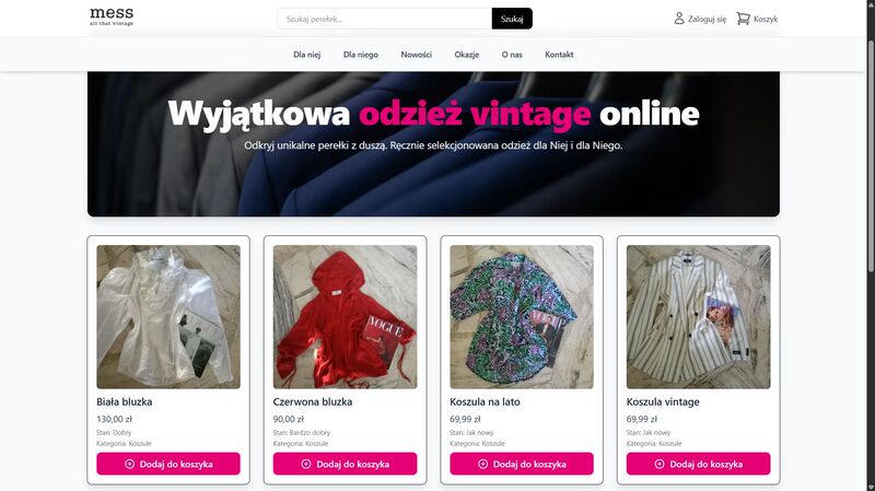 Sklep internetowy vintage online